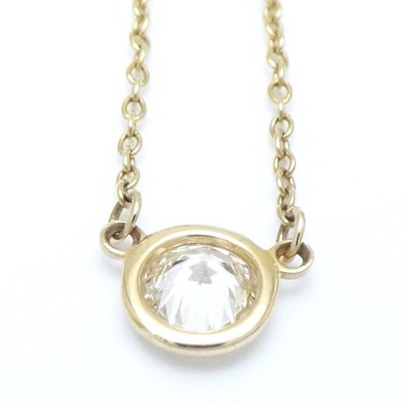 TIFFANY Authentic Gold Diamond Necklace - Picture 4 of 10